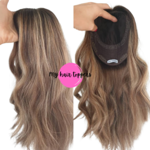 Clip in Human Hair Topper for women