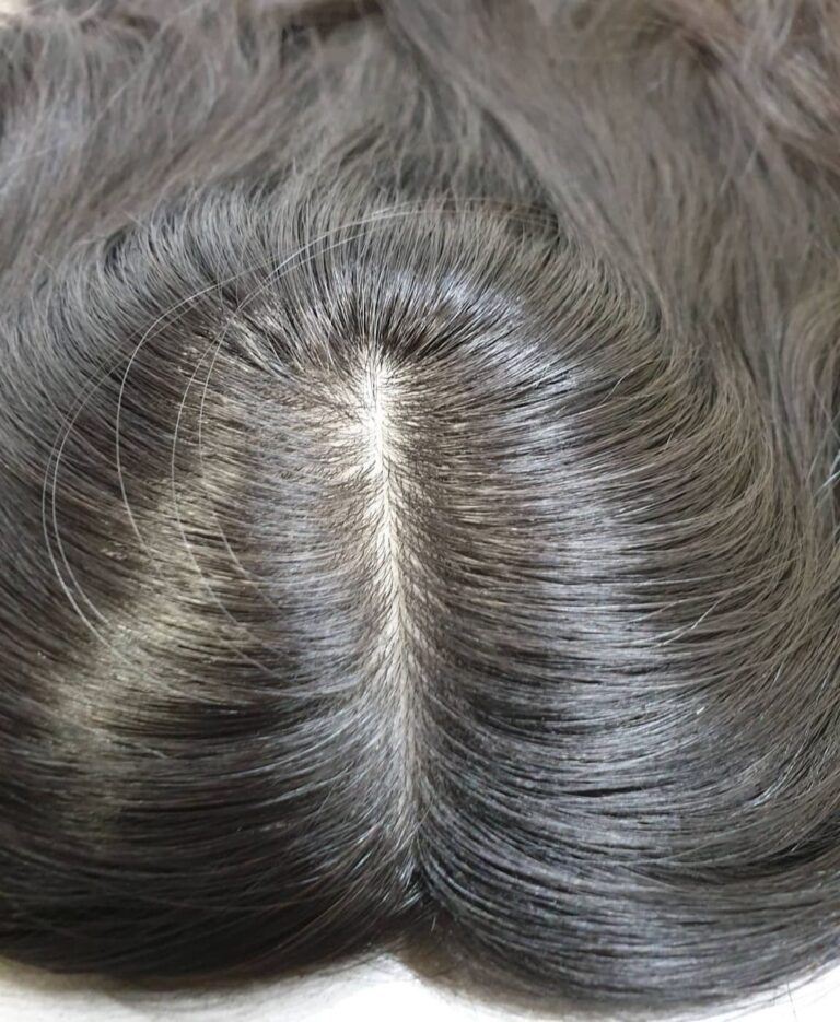 Real scalp on a Hair Topper For Thinning Hair