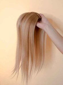 Blonde Human Hair Crown Topper