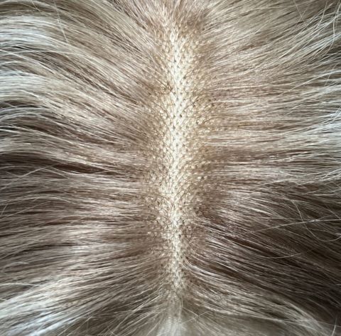 Monofilament Hair Topper parting