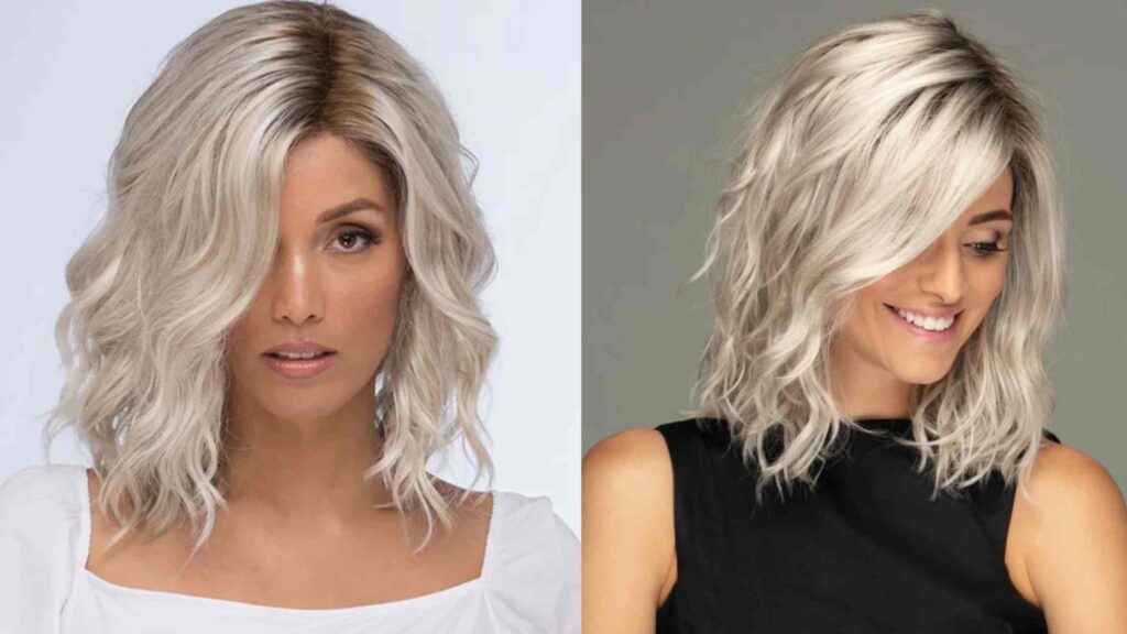 Synthetic hair blonde wigs